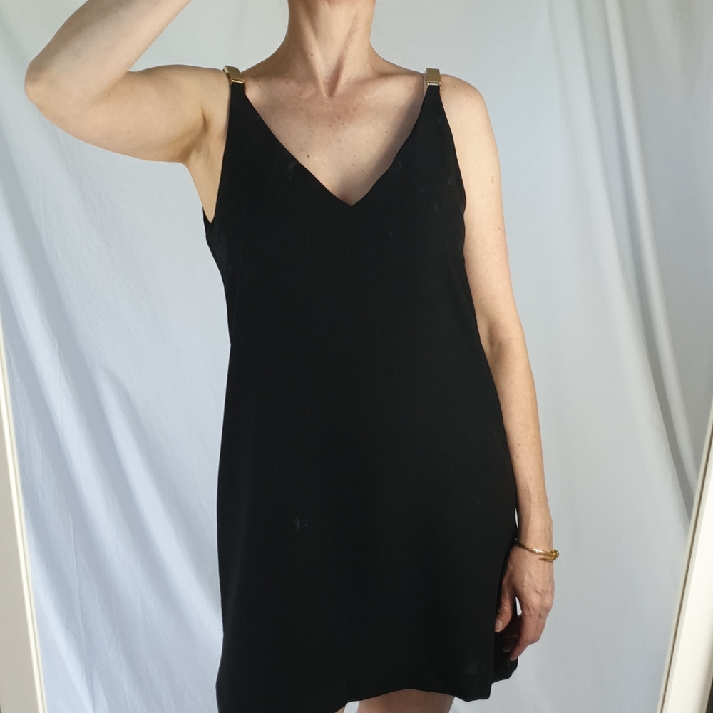 Mango black slip cocktail partydress size XS NWT